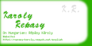 karoly repasy business card